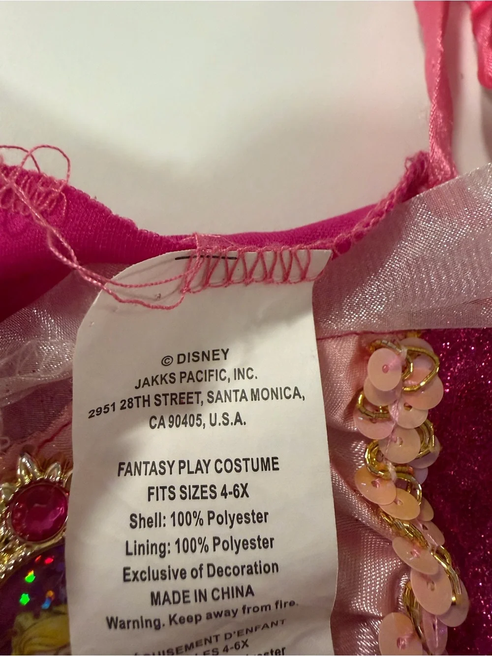 Sleeping Beauty Princess Aurora Costume - Good - SZ 4-6X